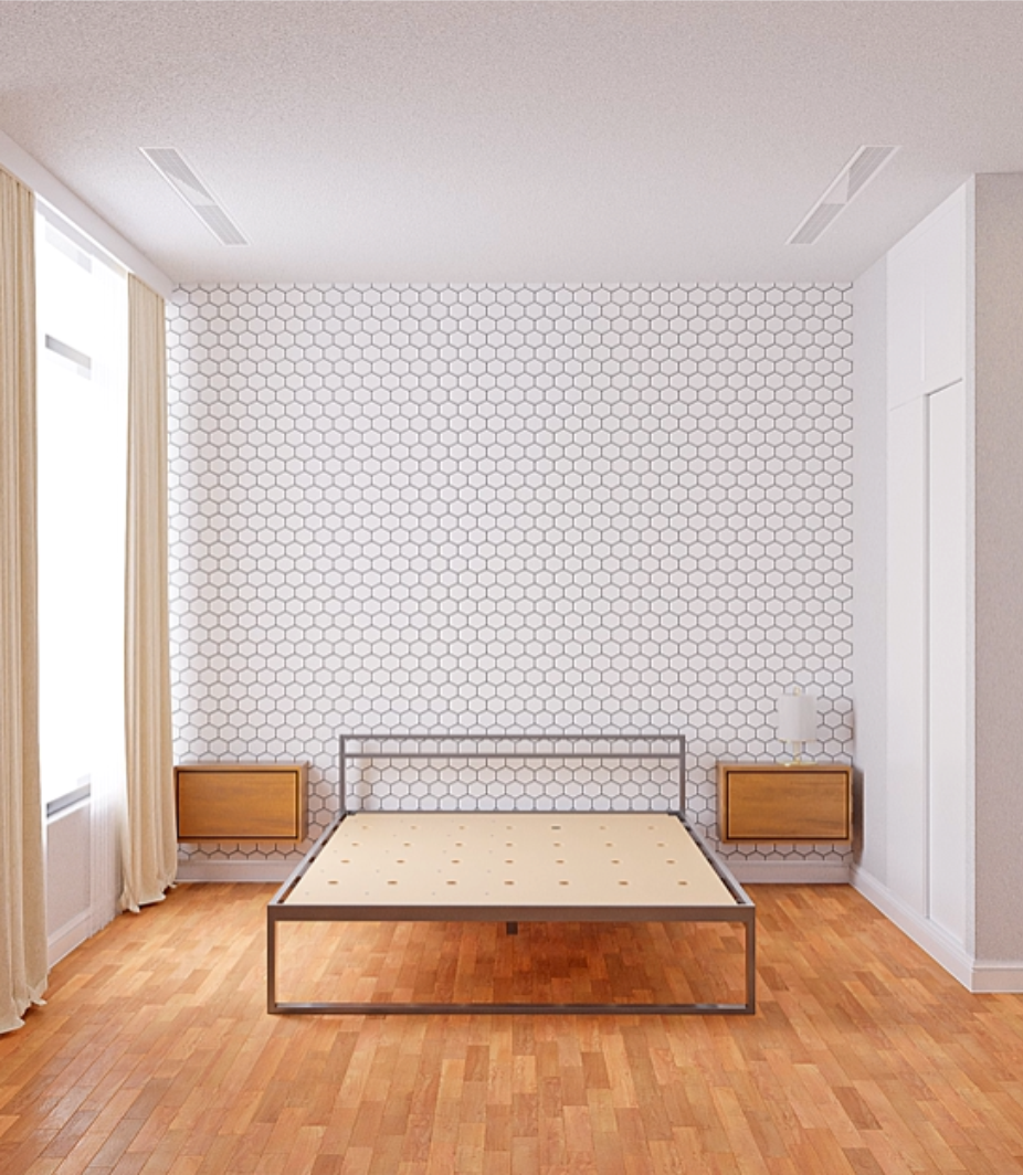 Cama en un módulo 150x190 - 150x200 con respaldo