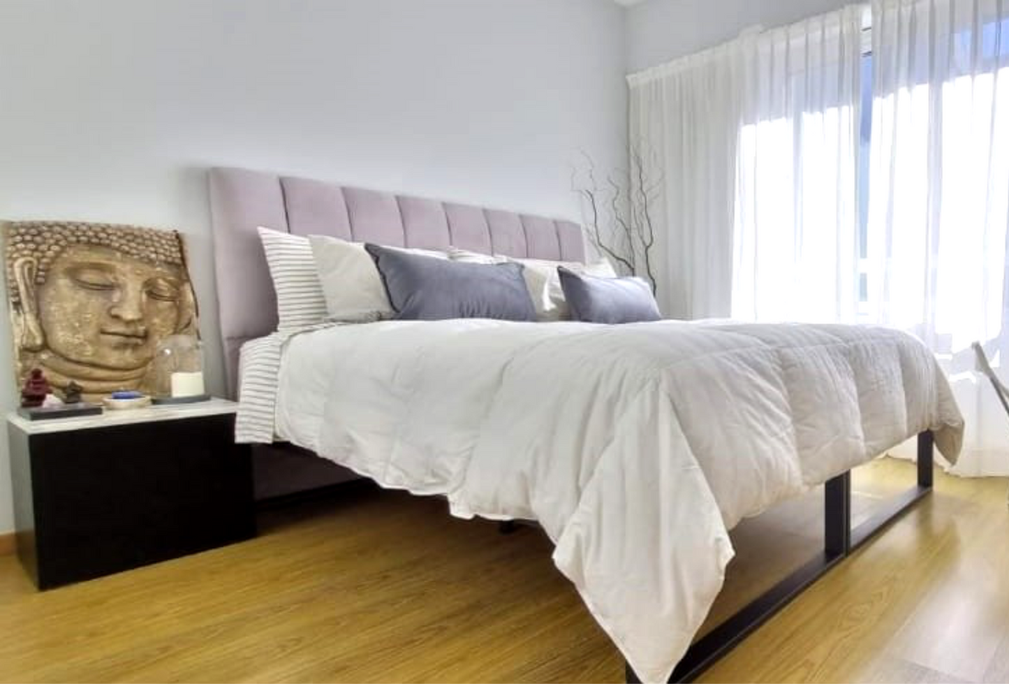 Cama dividida en dos módulos 200x200  sin respaldo
